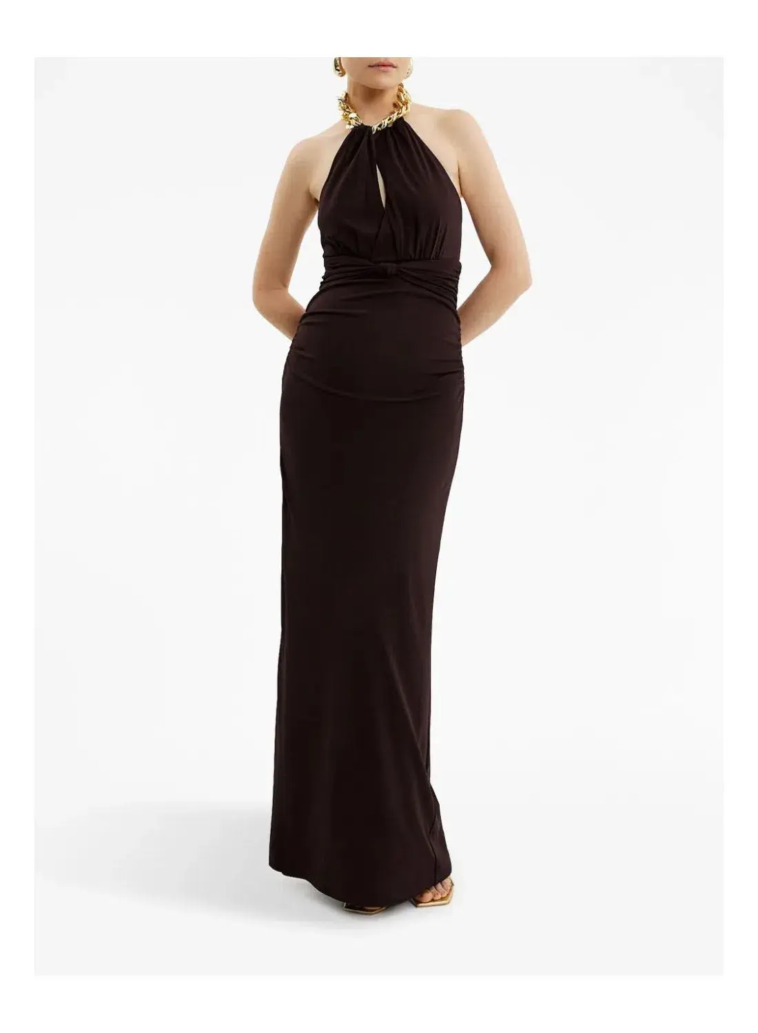 Rebecca Vallance Phoenix Gown Chocolate Size 8 - Image 1
