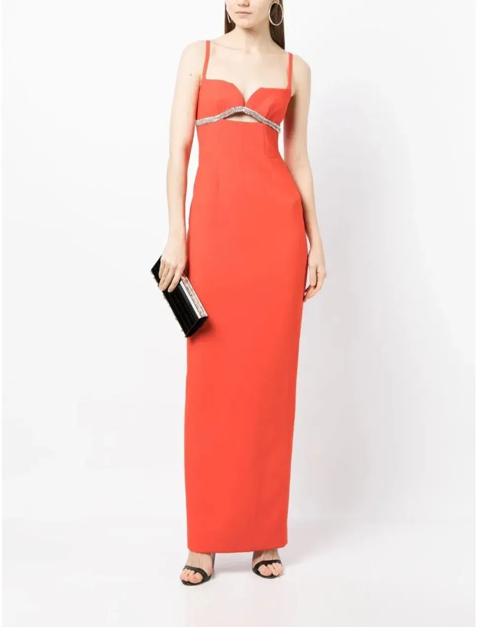 Rachel Gilbert Kyra Gown Flame Orange Size 4/AU 14 - Image 1