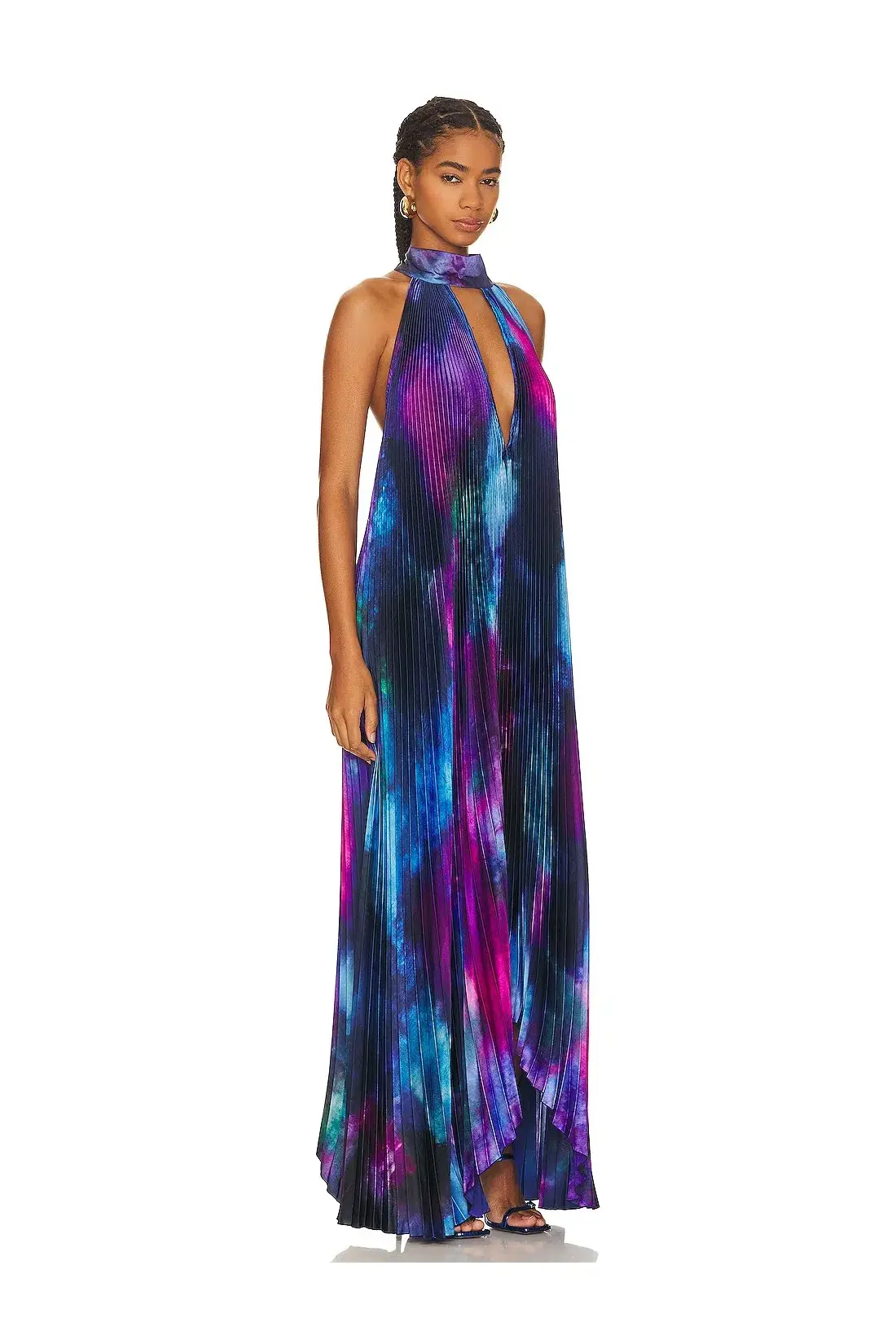 L’Idee Lumiere Navy Opera Gown Multi Size 10 - Image 2