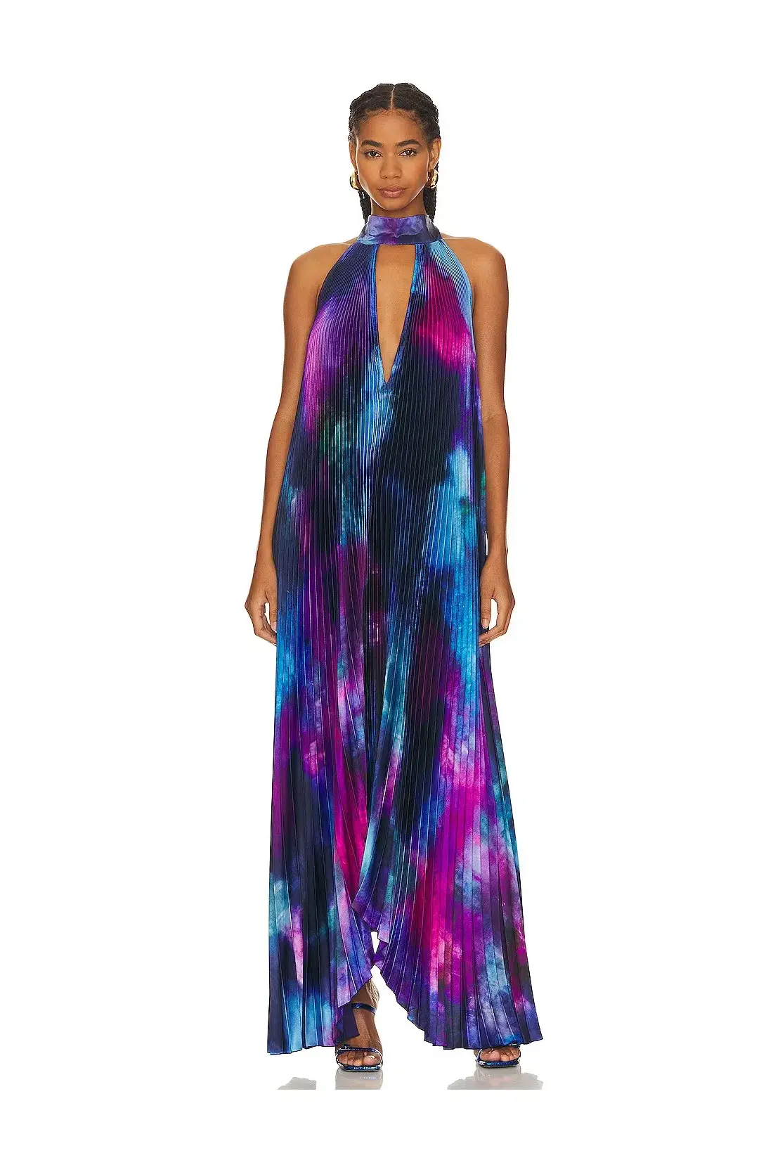 L’Idee Lumiere Navy Opera Gown Multi Size 10 - Image 1