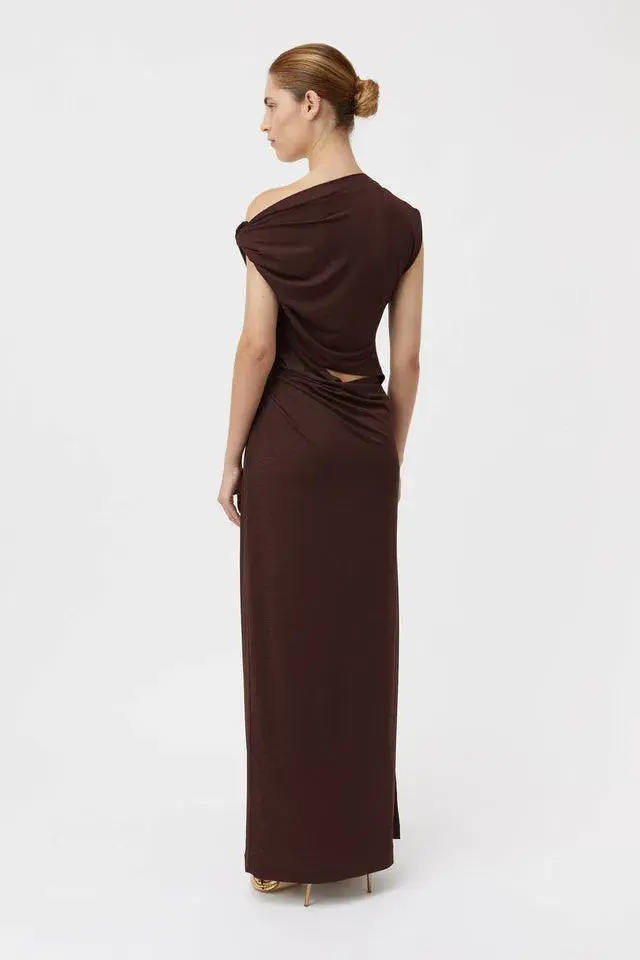 Camilla and Marc Annalise Maxi Dress Brown Size 8 for rent on The Volte - main image