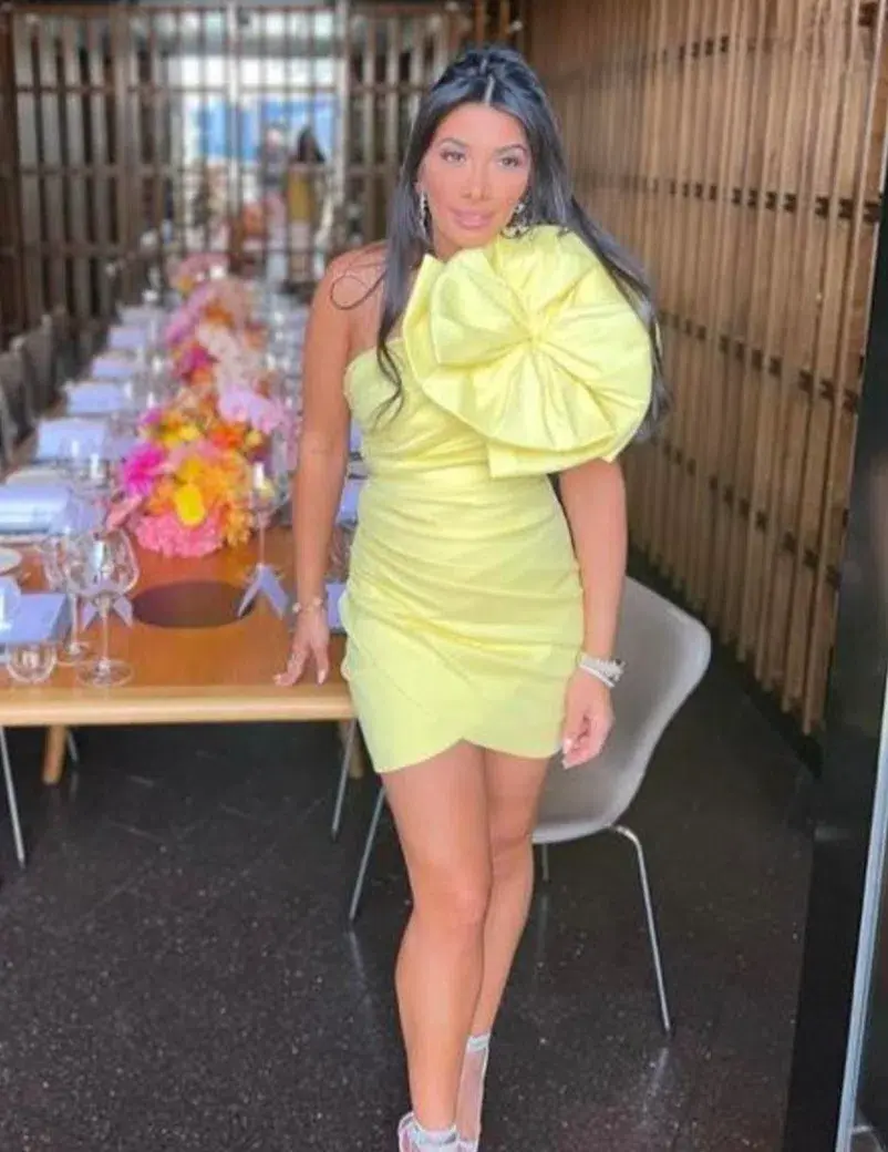 Rachel Gilbert Evana Mini Dress Yellow Size 4/AU 14 - Image 4