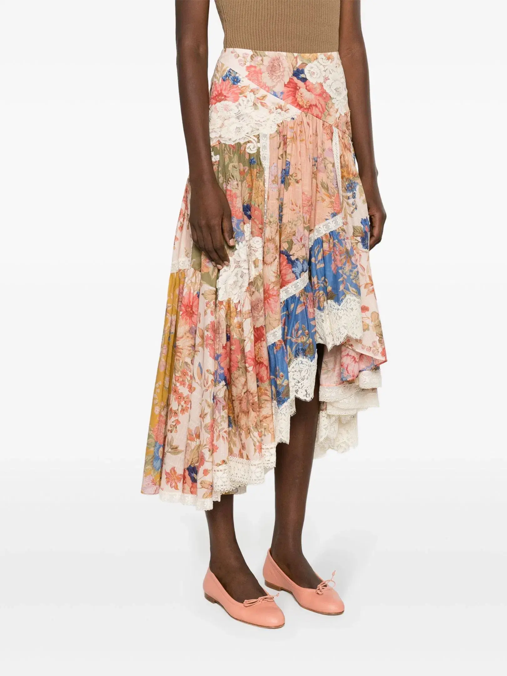 Zimmermann August Asymmetric Skirt Floral Size 0P / AU 6- 8 - Image 2