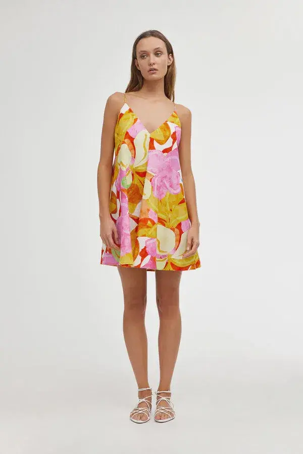 Kinney the Label Mara Mini Dress Multi Floral Size 8 - Image 1