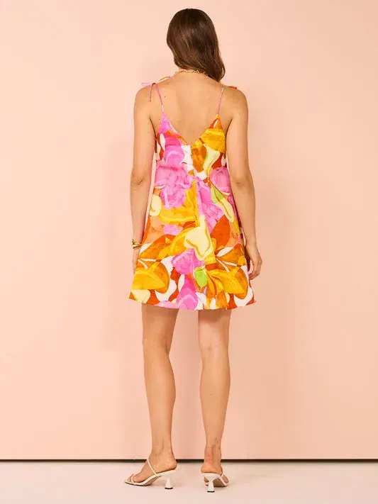 Kinney the Label Mara Mini Dress Multi Floral Size 8 - Image 4