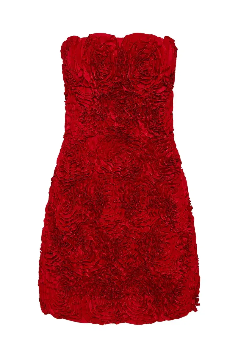 Aje Gazer Rosette Mini Dress Scarlet Red Size AU 8 - Image 5