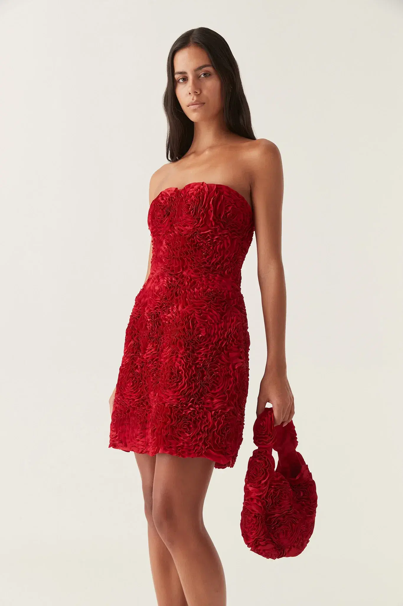 Aje Gazer Rosette Mini Dress Scarlet Red Size AU 8 - Image 3