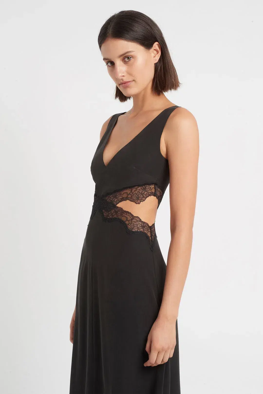 Sir the Label Alma Silk Cut Out Dress Black Size 3 / AU 12  - Image 4