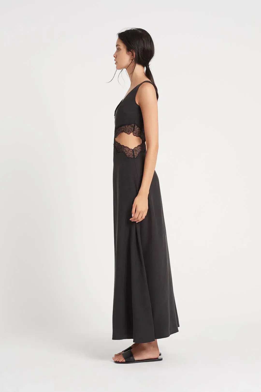 Sir the Label Alma Silk Cut Out Dress Black Size 3 / AU 12  - Image 2