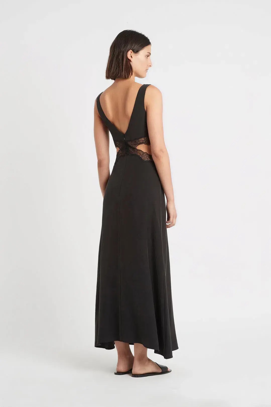 Sir the Label Alma Silk Cut Out Dress Black Size 3 / AU 12  - Image 3