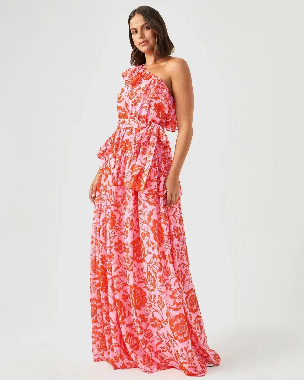 Tussah Odessa Maxi Dress Pink/Red Floral Size 12 - Image 1