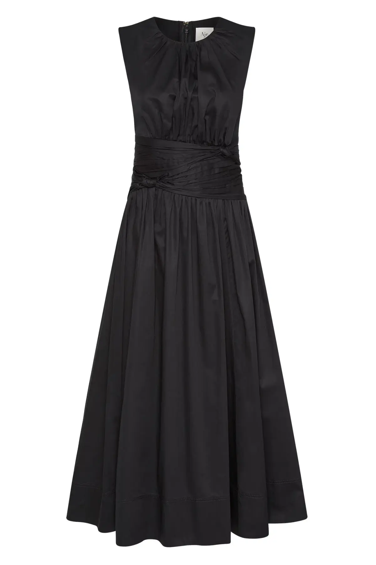 Aje Agatha Knot Waist Midi Dress Black Size 12 - Image 6