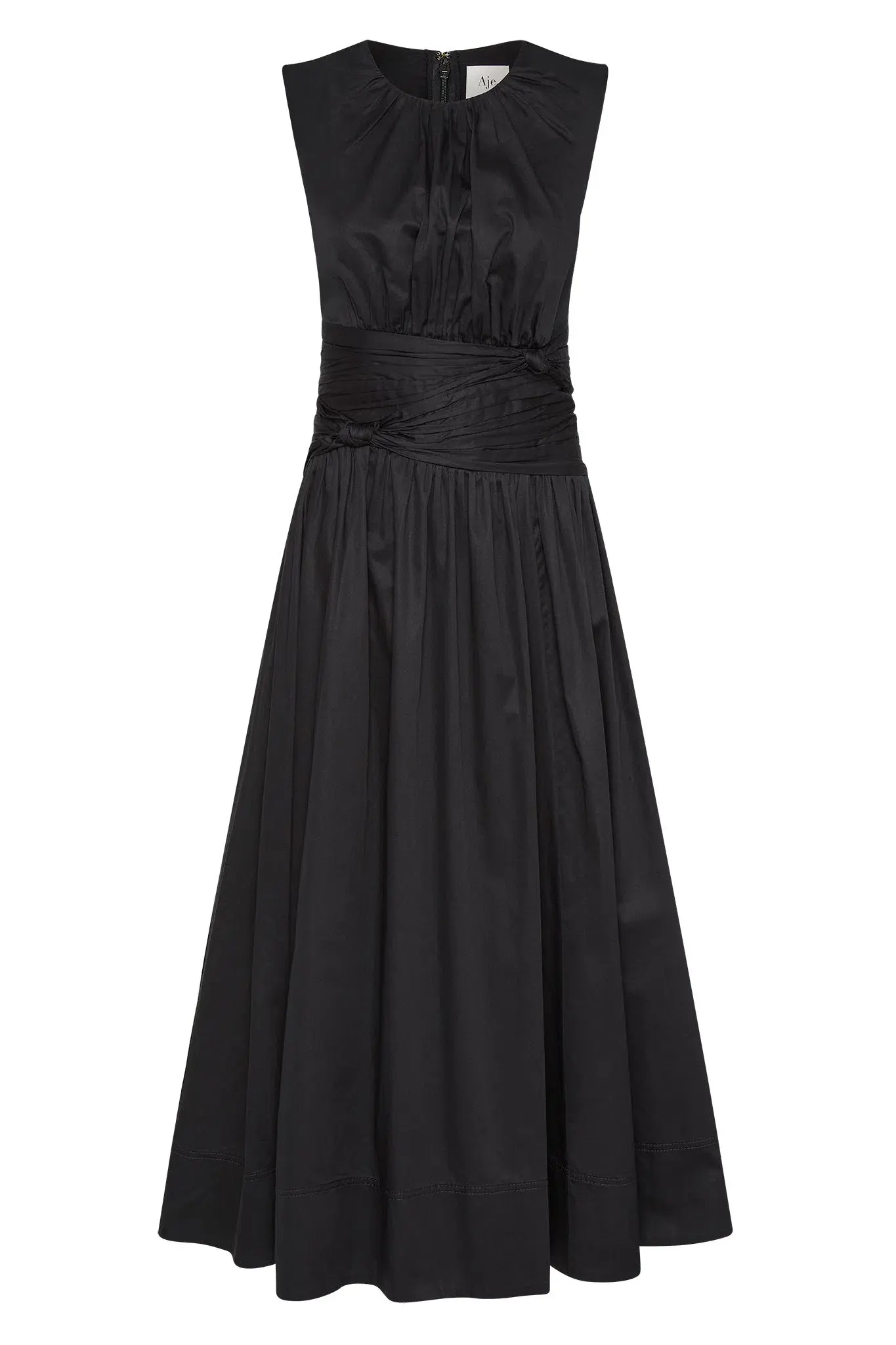 Aje Agatha Knot Waist Midi Dress Black Size 12 - Image 6