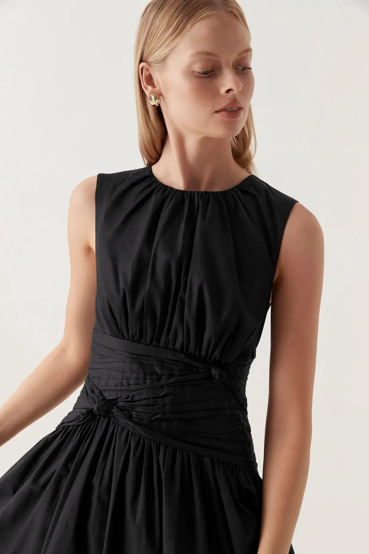 Aje Agatha Knot Waist Midi Dress Black Size 12 - Image 4