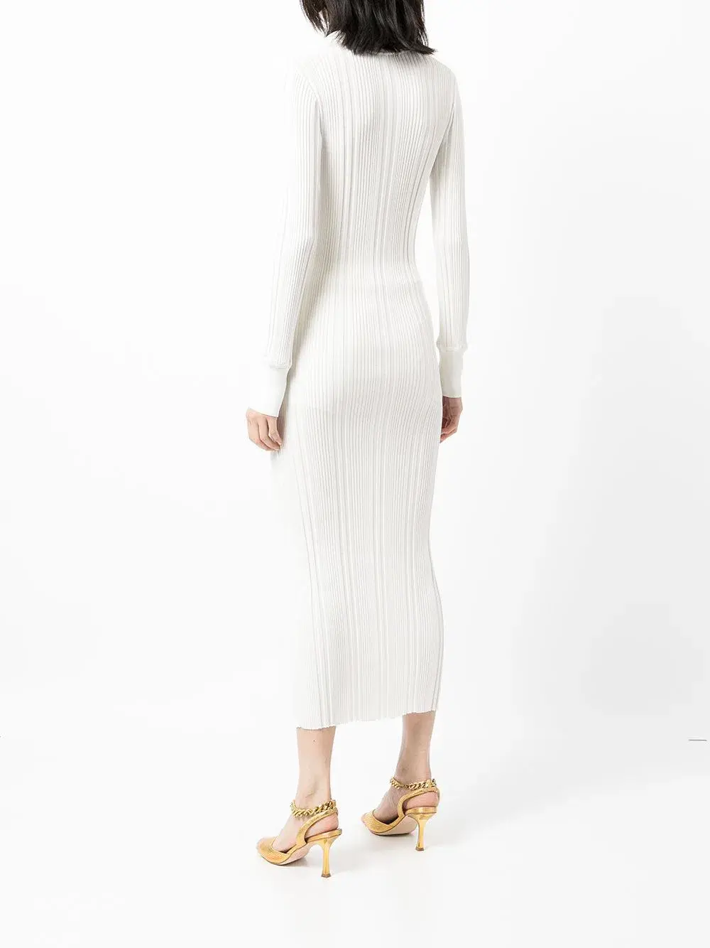 Manning Cartell Ribbed Knit Polo Dress Ecru White Size XS / AU 6 - Image 3