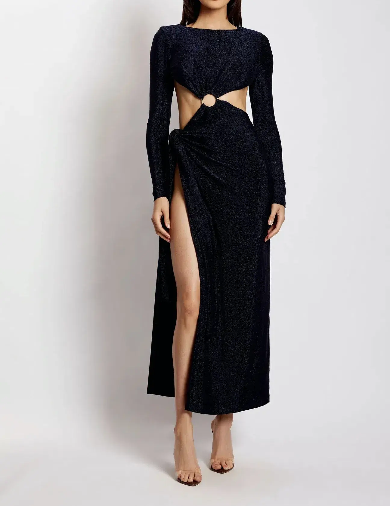 Meshki Christina Backless Dress Navy Shimmer Size S / AU 8 - Image 1