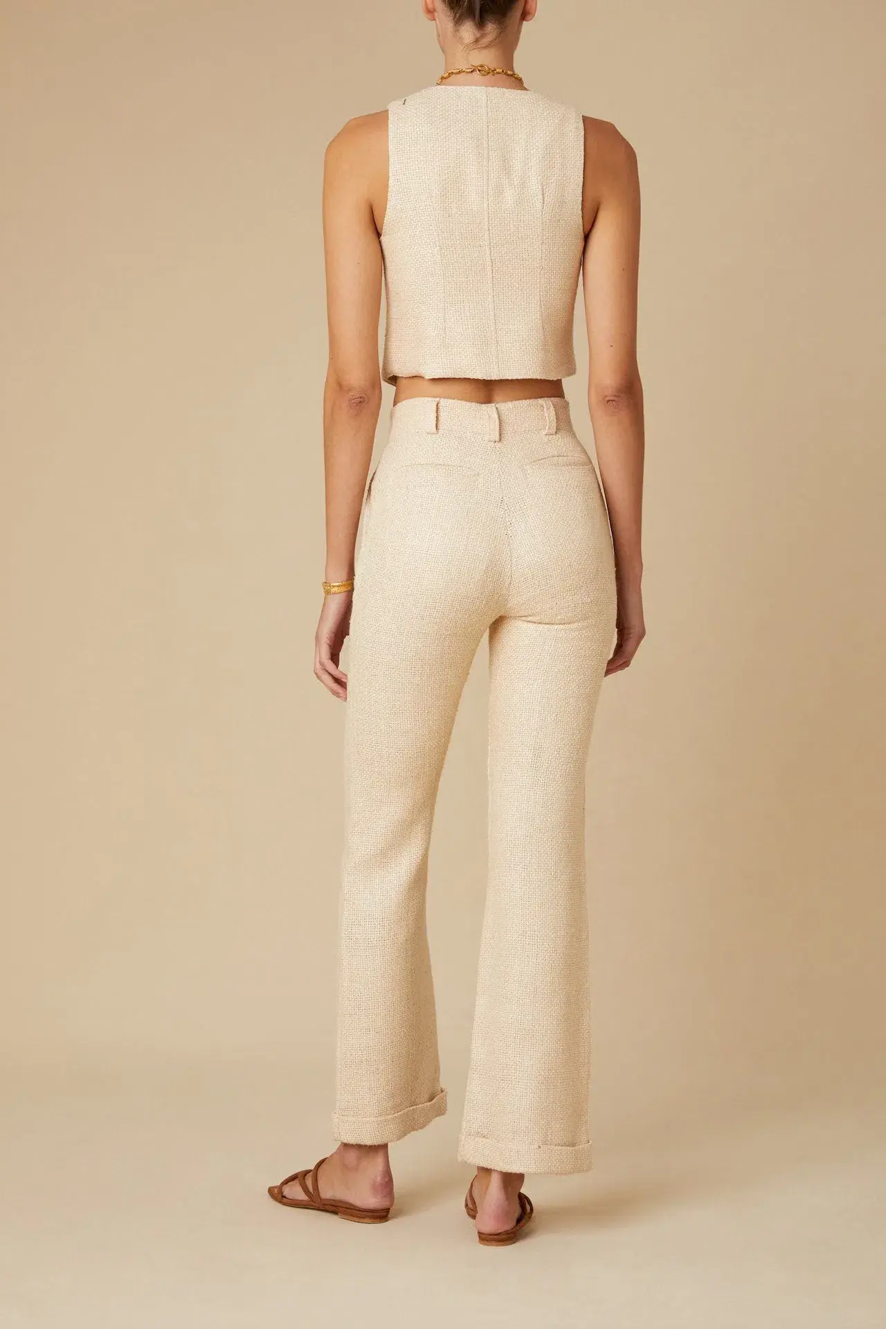Savannah Morrow Kate Vest and Pant Suit Set Shell Size S / AU 8 - Image 2