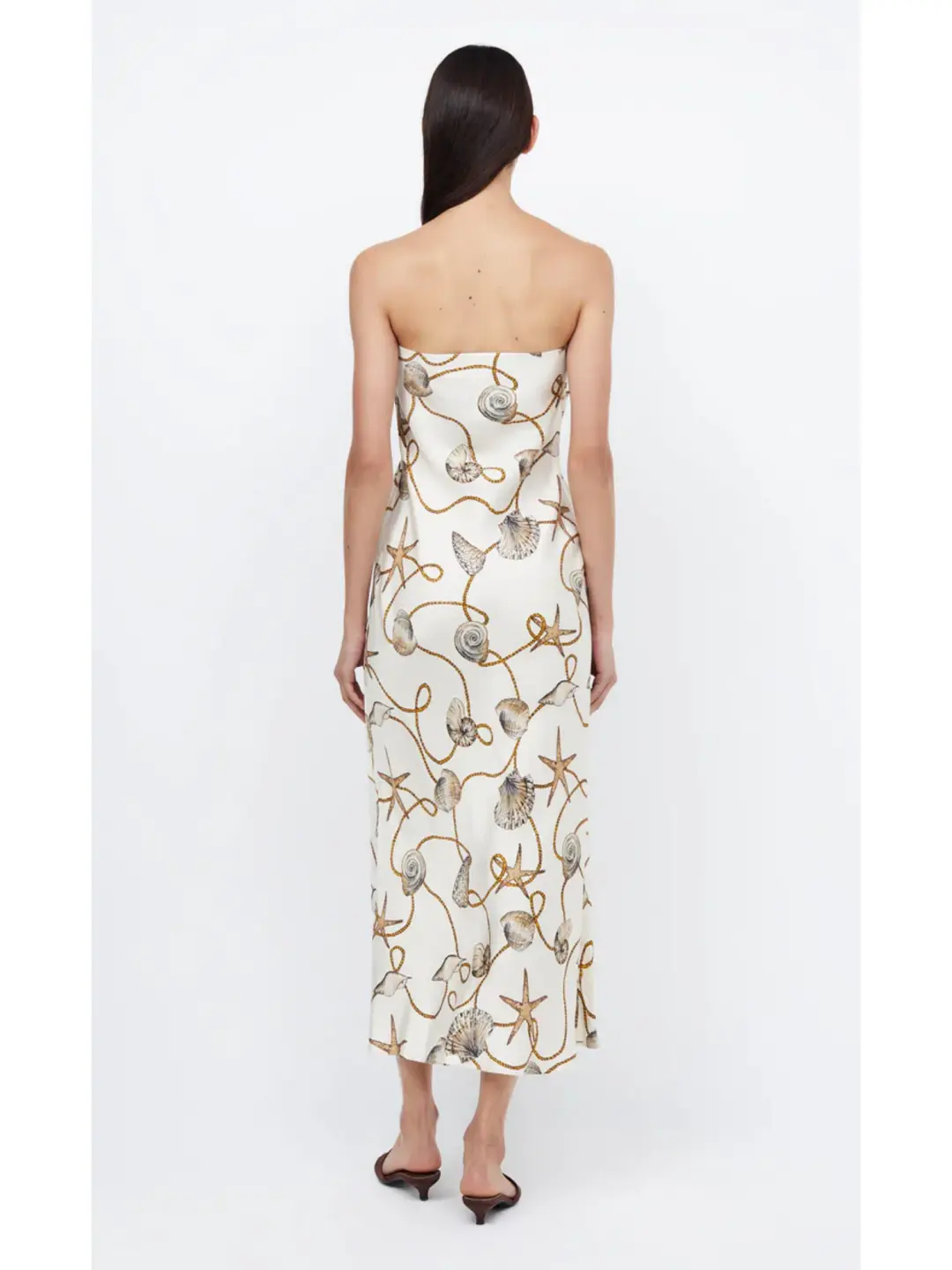Bec & Bridge Bayside Strapless Maxi Dress In Parisian Shell Size AU 10 for rent on The Volte - main image