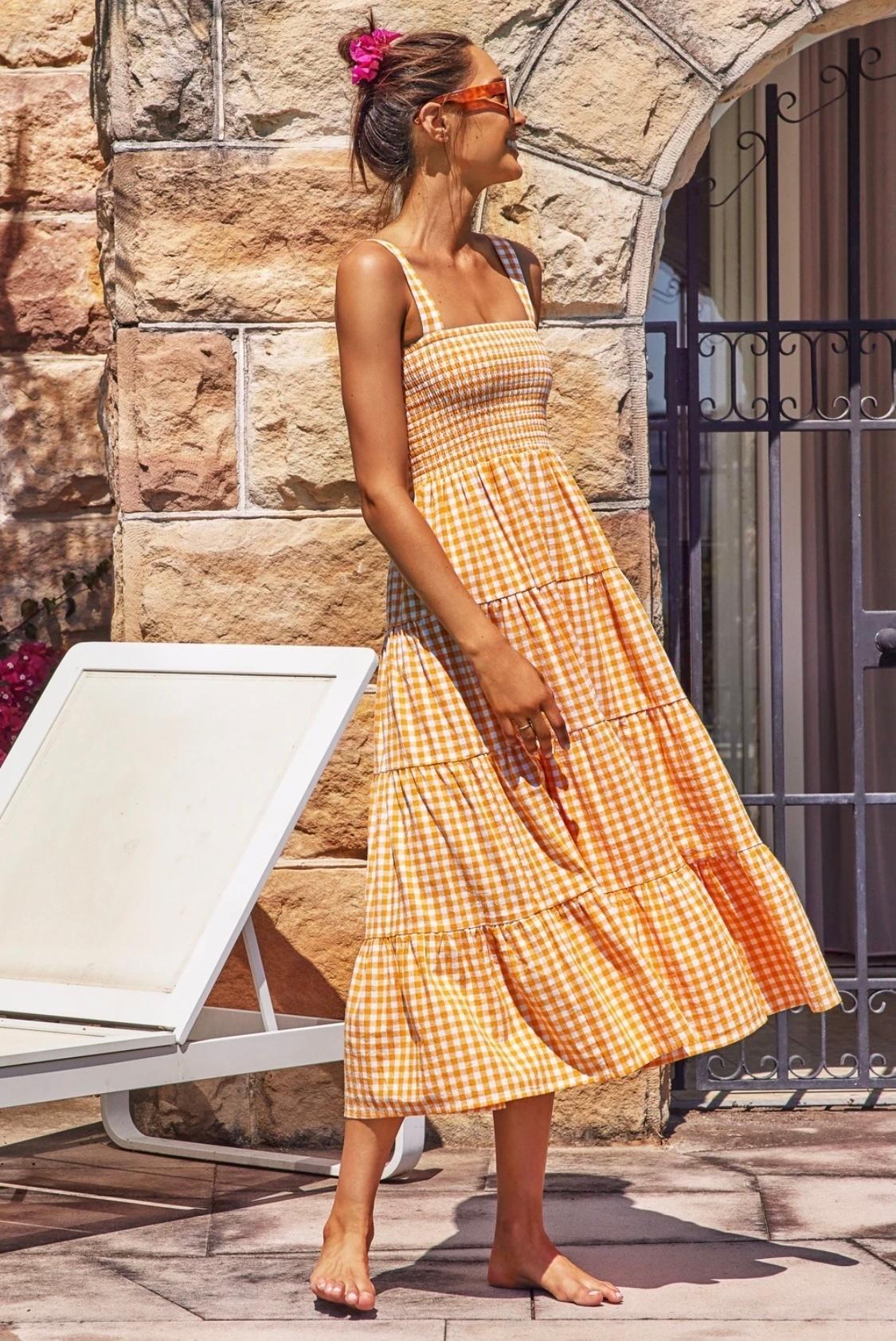 Savannah Dress (apricot) - Image 2