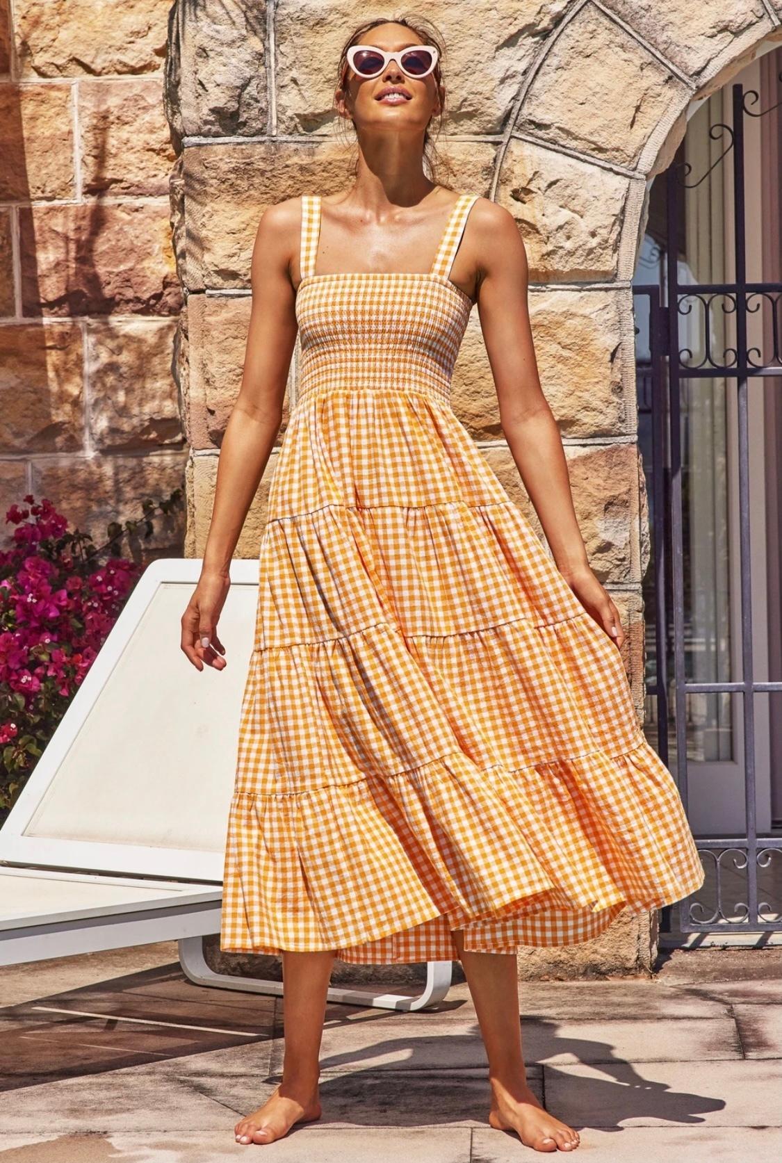 Savannah Dress (apricot) - Image 3