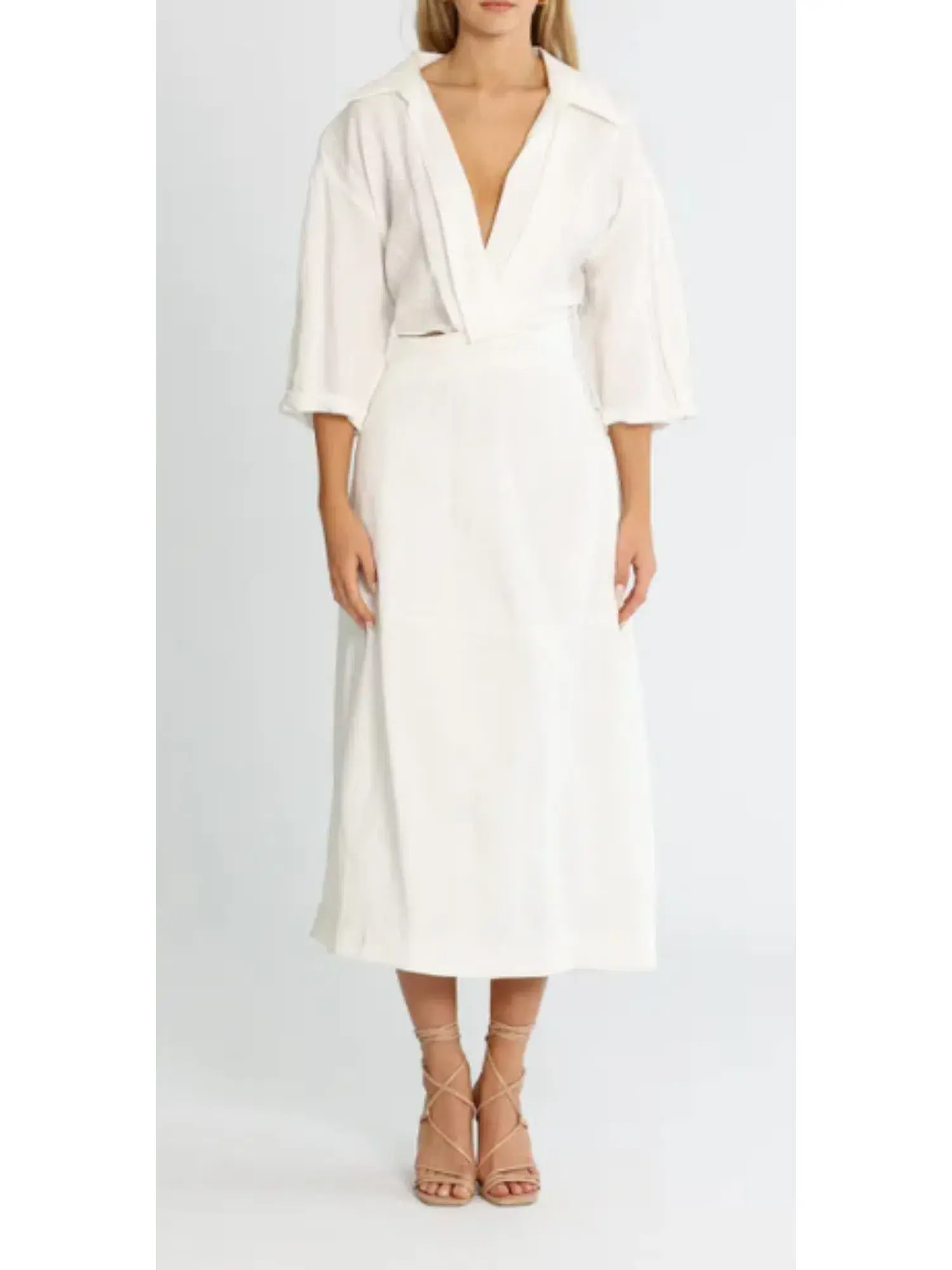 Camilla and Marc Marina Midi Dress in White Size AU 12  - Image 1