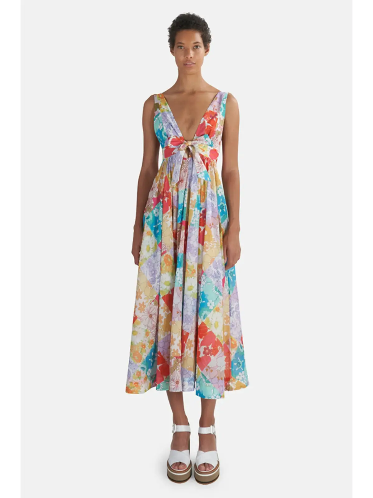 Zimmermann Bells Tie Front Long Dress Multi Floral Size 0P / AU 6 - Image 1