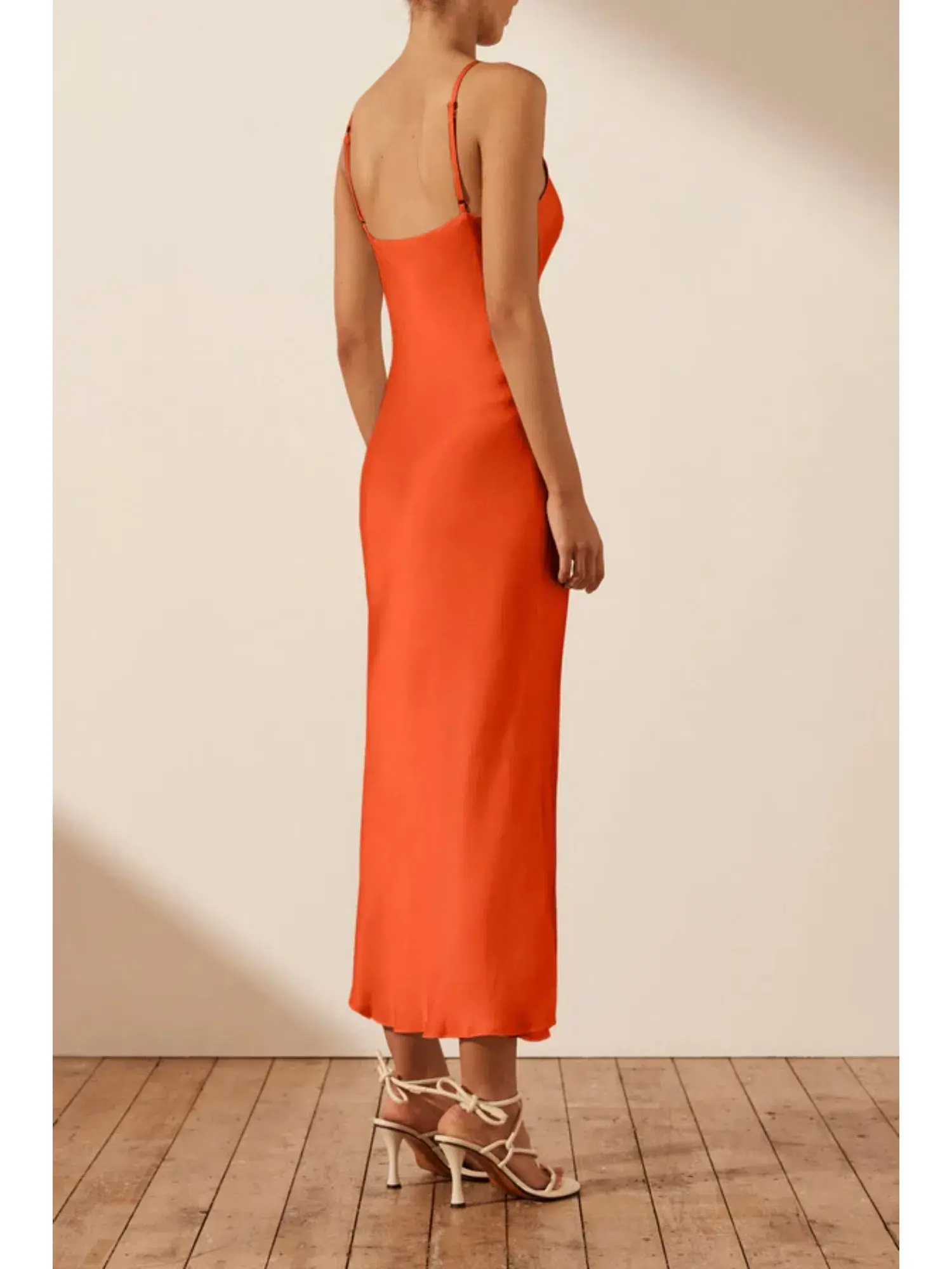 Shona Joy Milo Cut Out Midi Dress Hibiscus Size AU 6 - Image 3