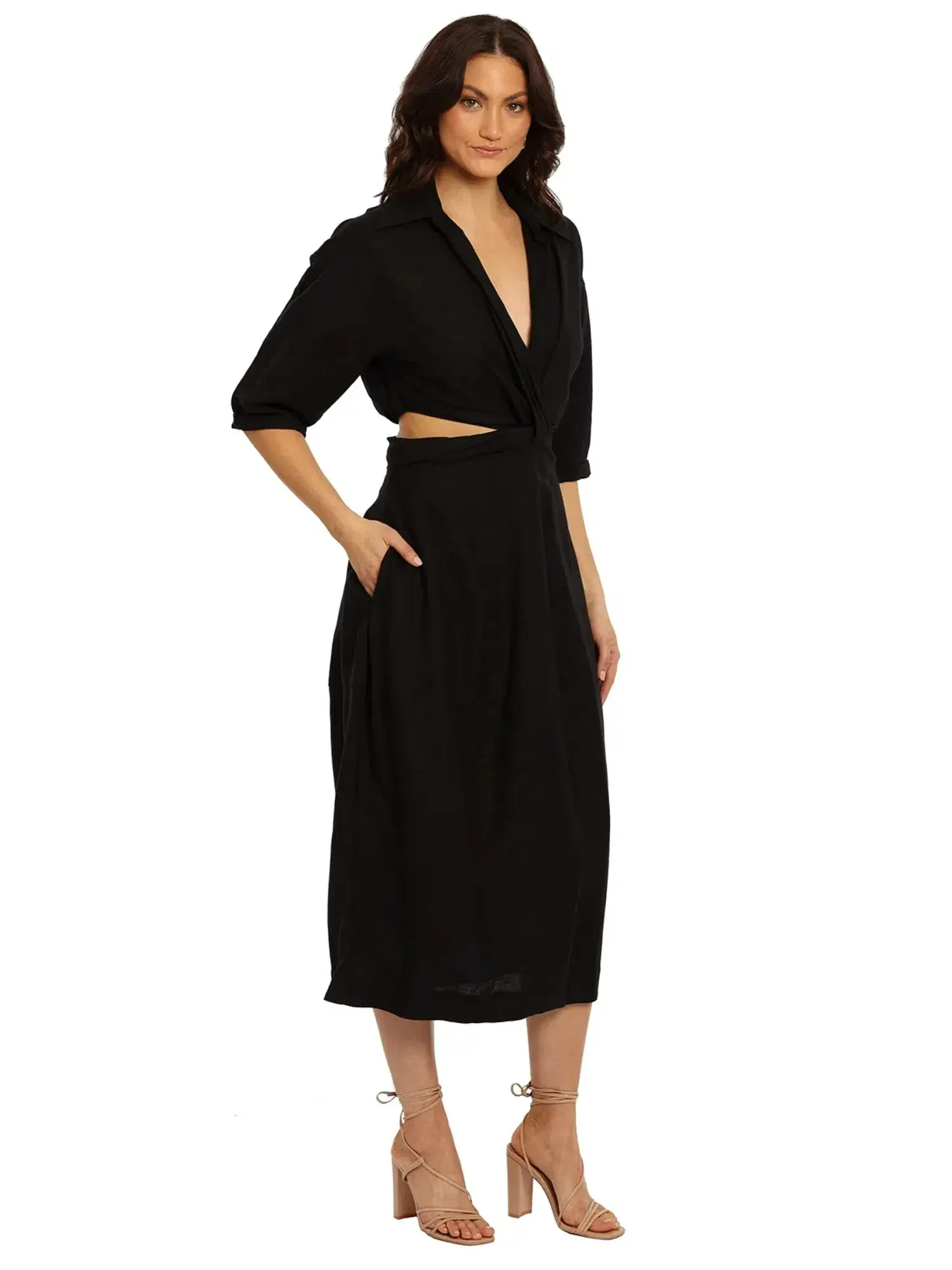 Camilla and Marc Marina Midi Dress Black Size AU  12  - Image 2