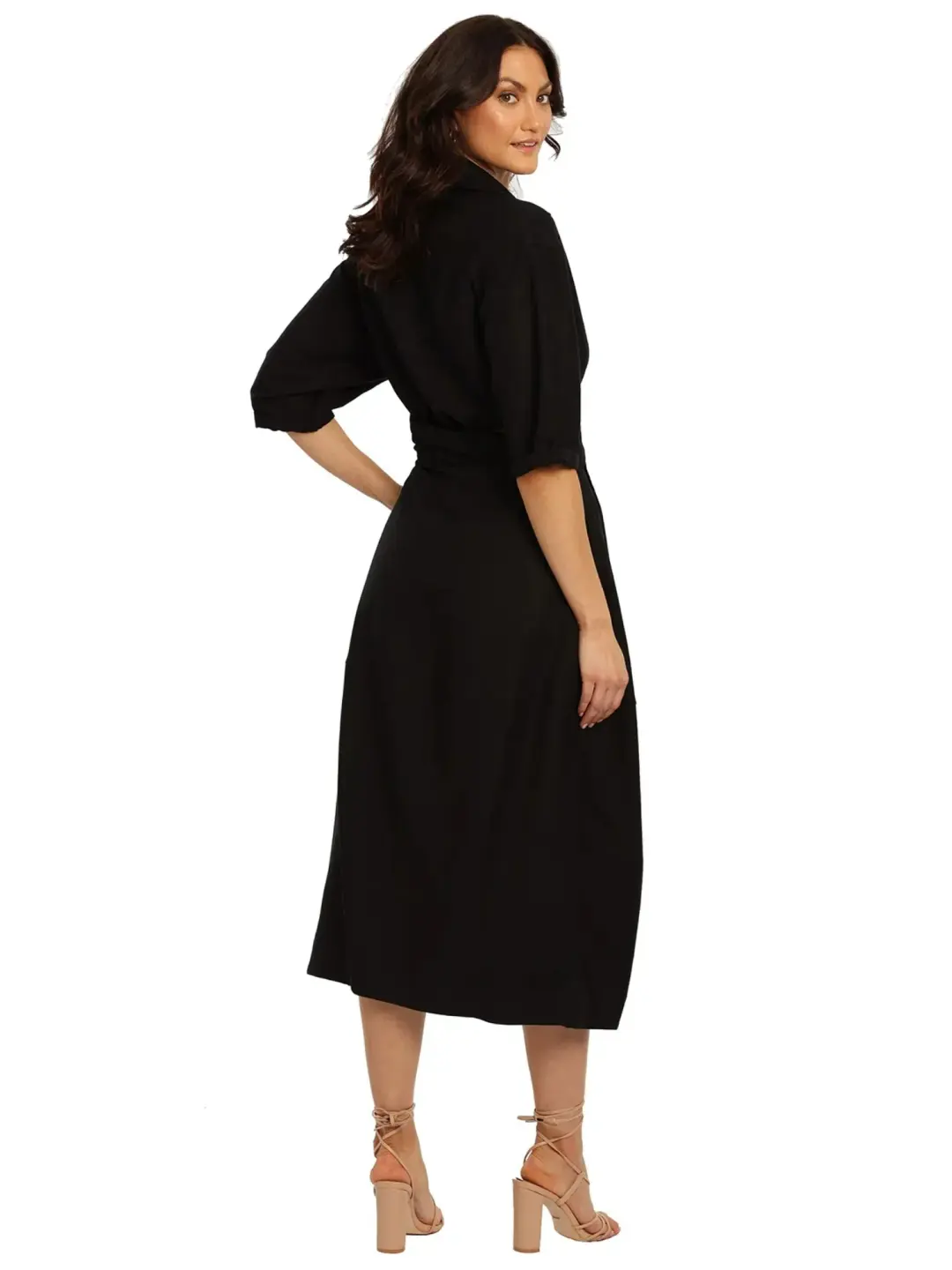 Camilla and Marc Marina Midi Dress Black Size AU  12  for rent on The Volte - main image