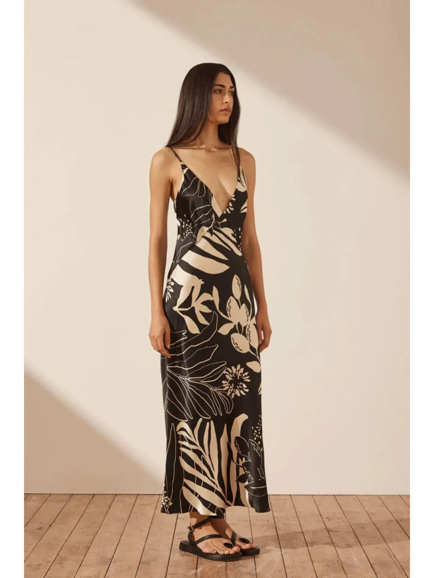 Shona Joy Silk Midi Dress in Capri Size AU 10 - Image 3