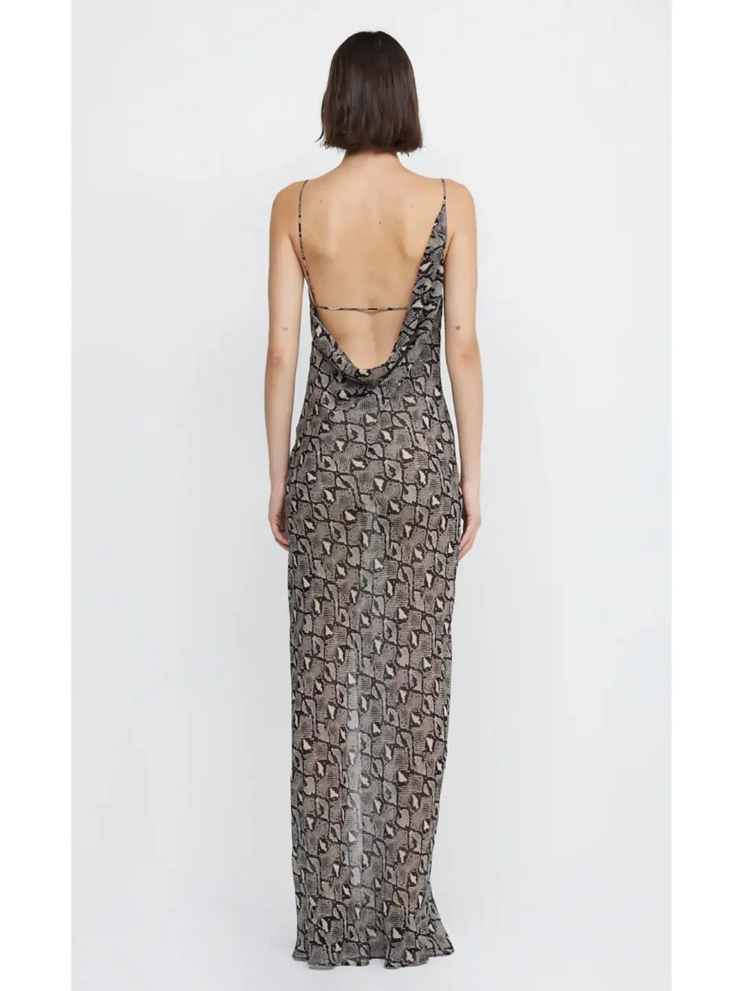 Bec & Bridge Portia Drape Dress in Python Size AU 12 for rent on The Volte - main image
