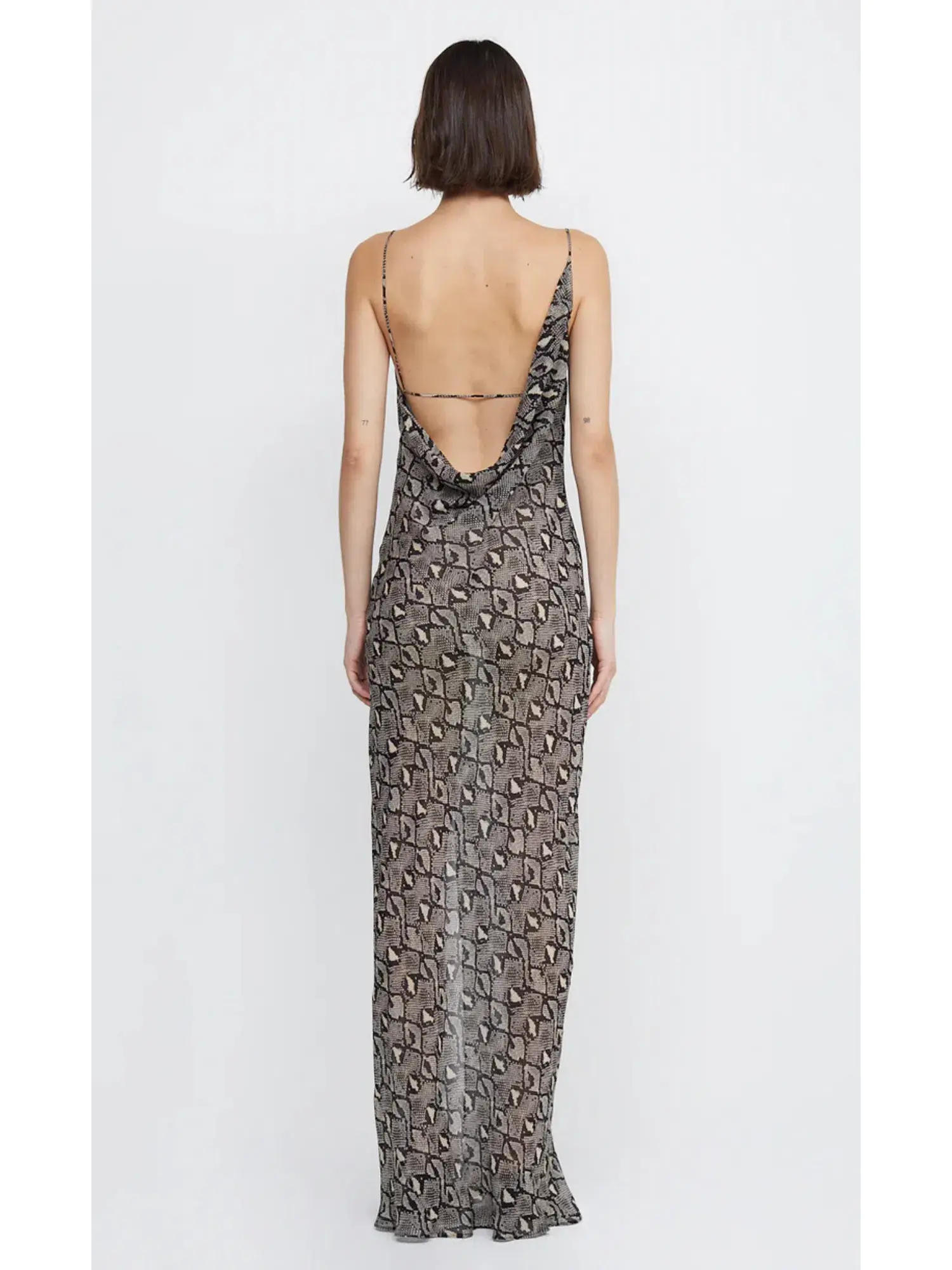 Bec & Bridge Portia Drape Dress in Python Size AU 12 - Image 3