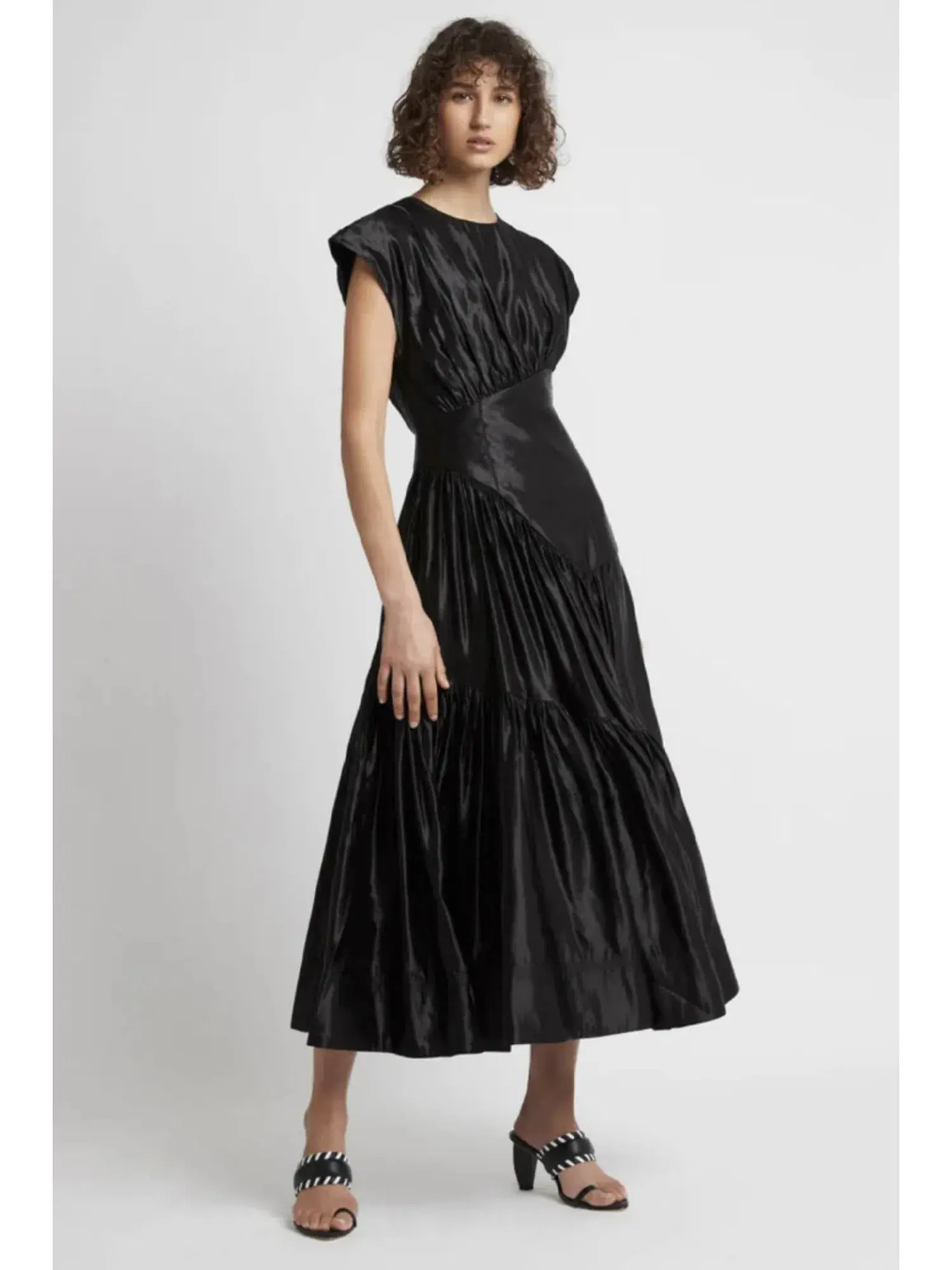 Aje Serendipity Reflection Midi Dress in Black Size AU 16 - Image 1