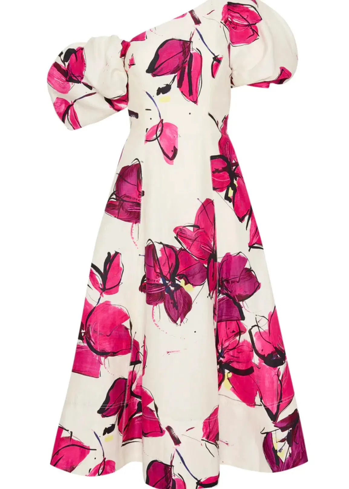 Aje Tulip Sleeve Midi Dress Falling Florals Size AU 8 - Image 5