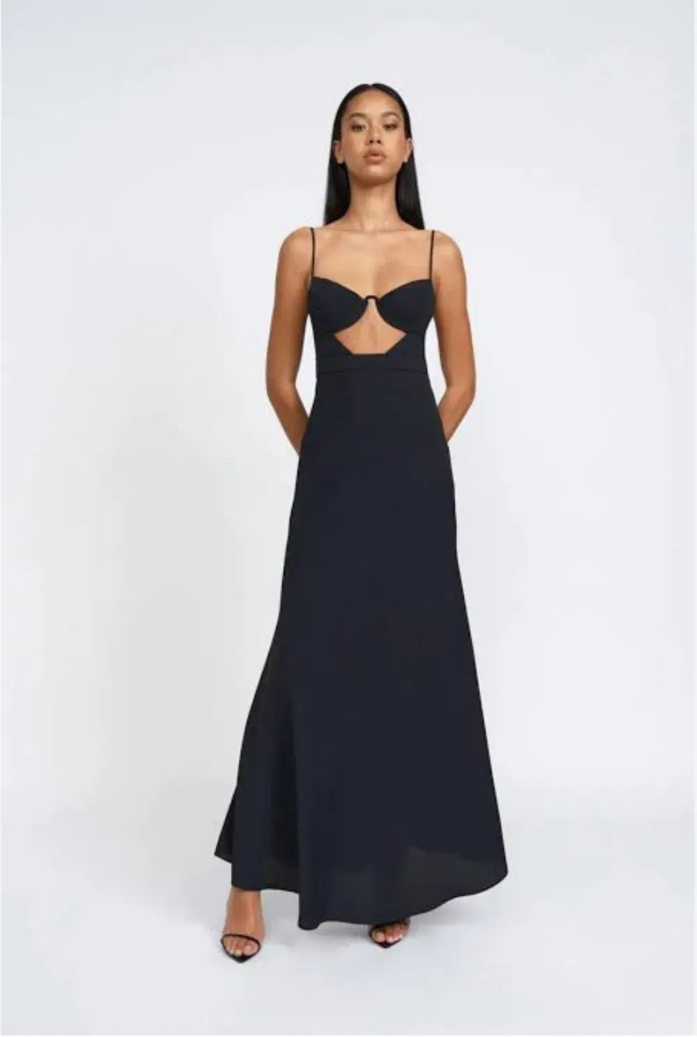 By Johnny Diandra Maxi Dress Black Size AU 6 - Image 4