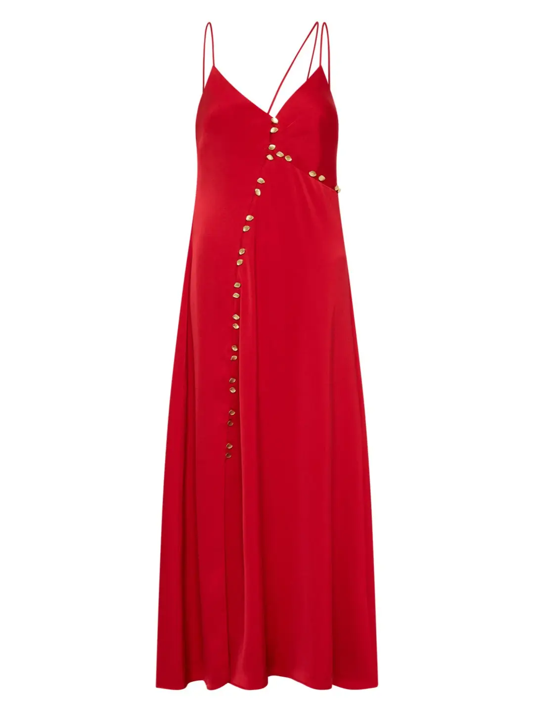 Aje Riddle Button Down Maxi Dress in Scarlet Red Size AU 8 for rent on The Volte - main image