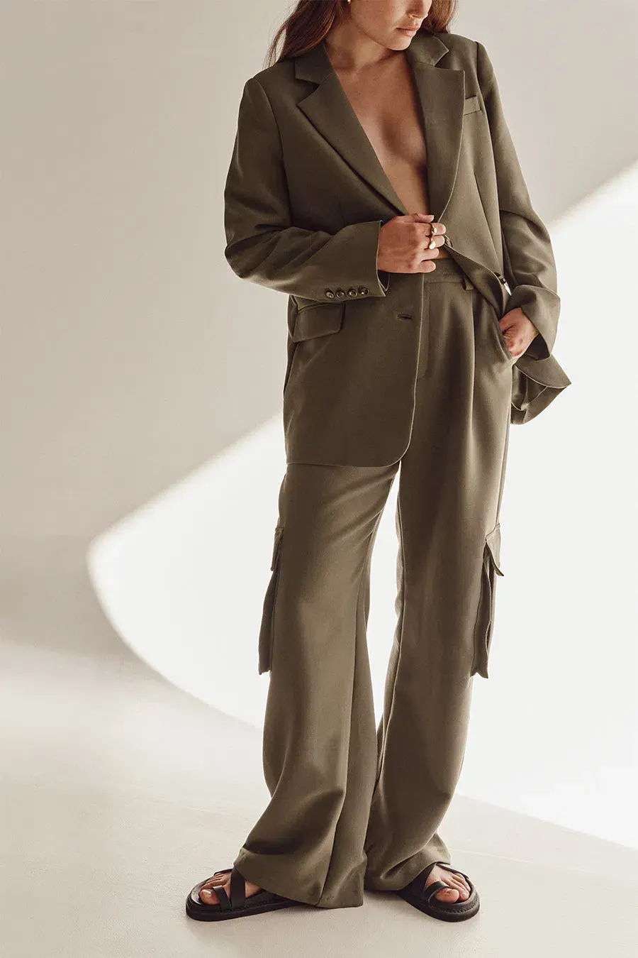 DISSH Willa Petrol Two-Piece Suit Green Size 10 - Image 1