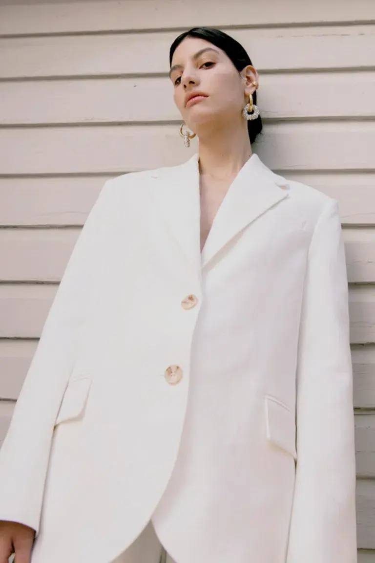 Camilla & Marc Raleigh Two-Piece Suit Cream Size 10  for rent on The Volte - main image