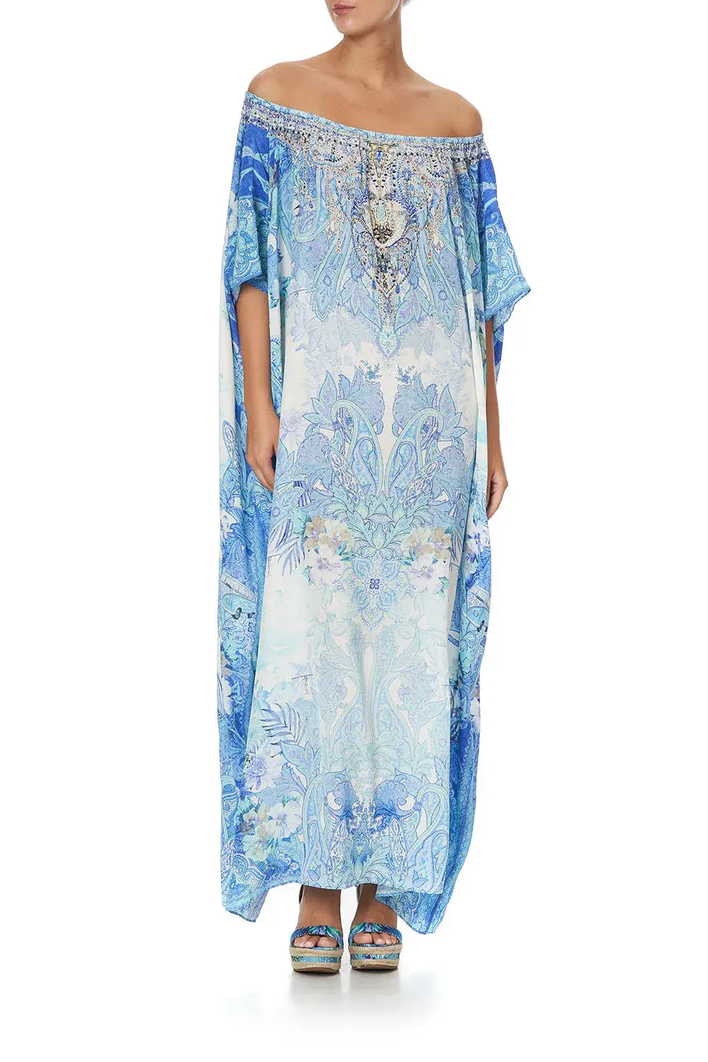 Camilla Cali Dreaming Kaftan Blue Print One Size - Image 1
