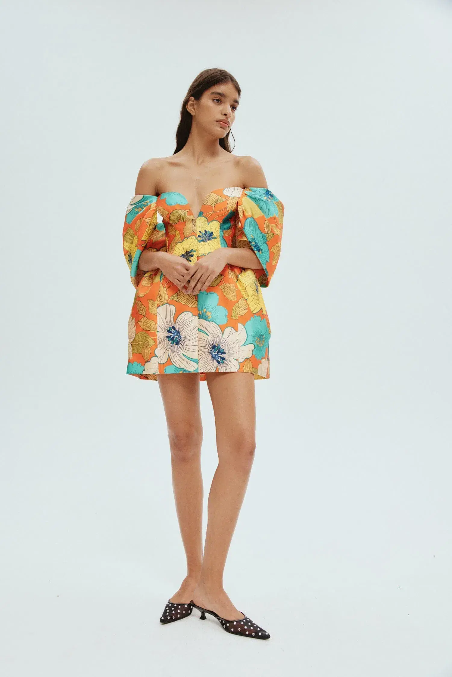 Alemais Piato Sculpt Mini Dress Floral Size 8  - Image 7
