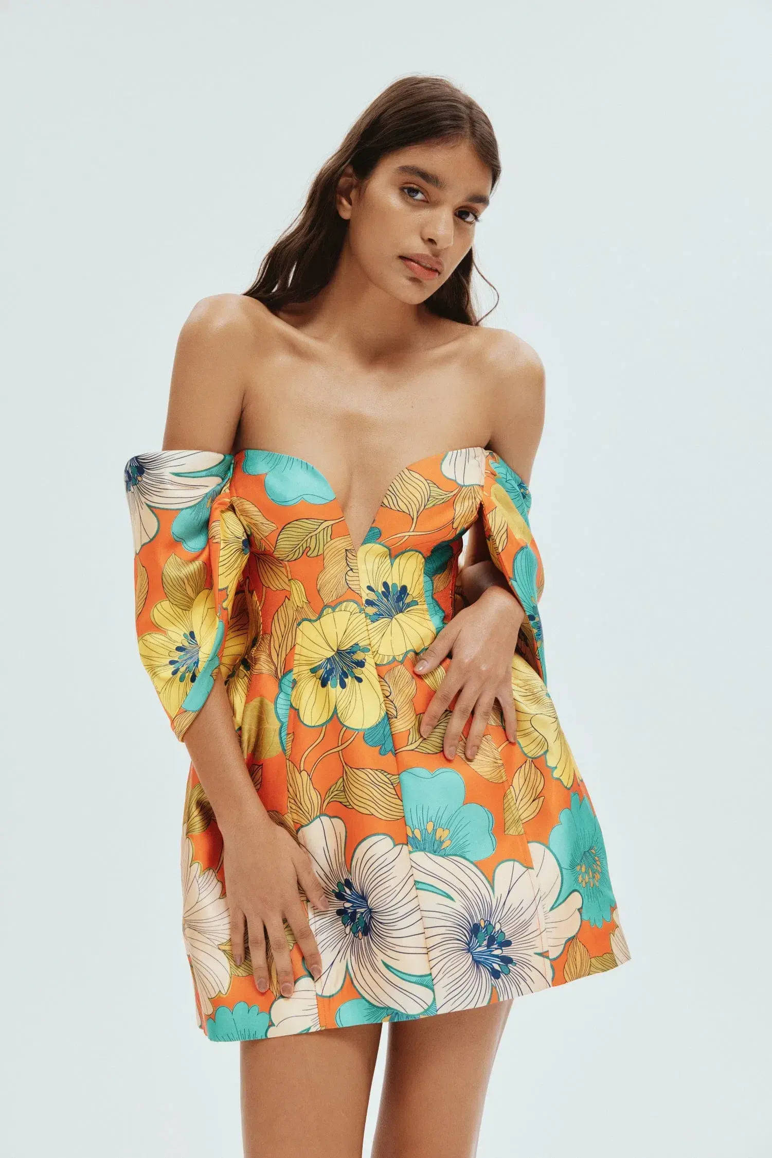 Alemais Piato Sculpt Mini Dress Floral Size 8  - Image 6