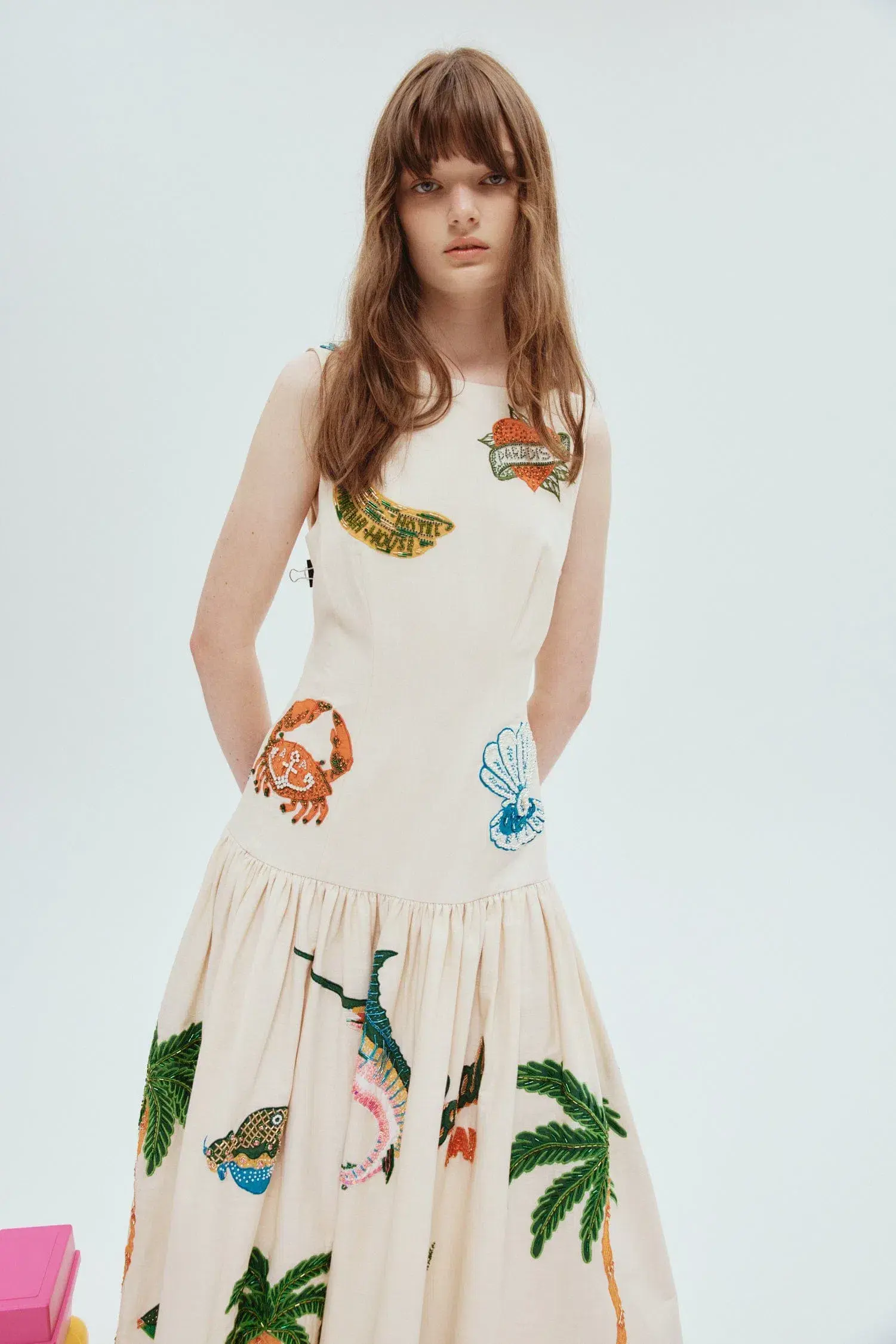 Alemais Clam Embroidered Gown Print Size 8  - Image 4