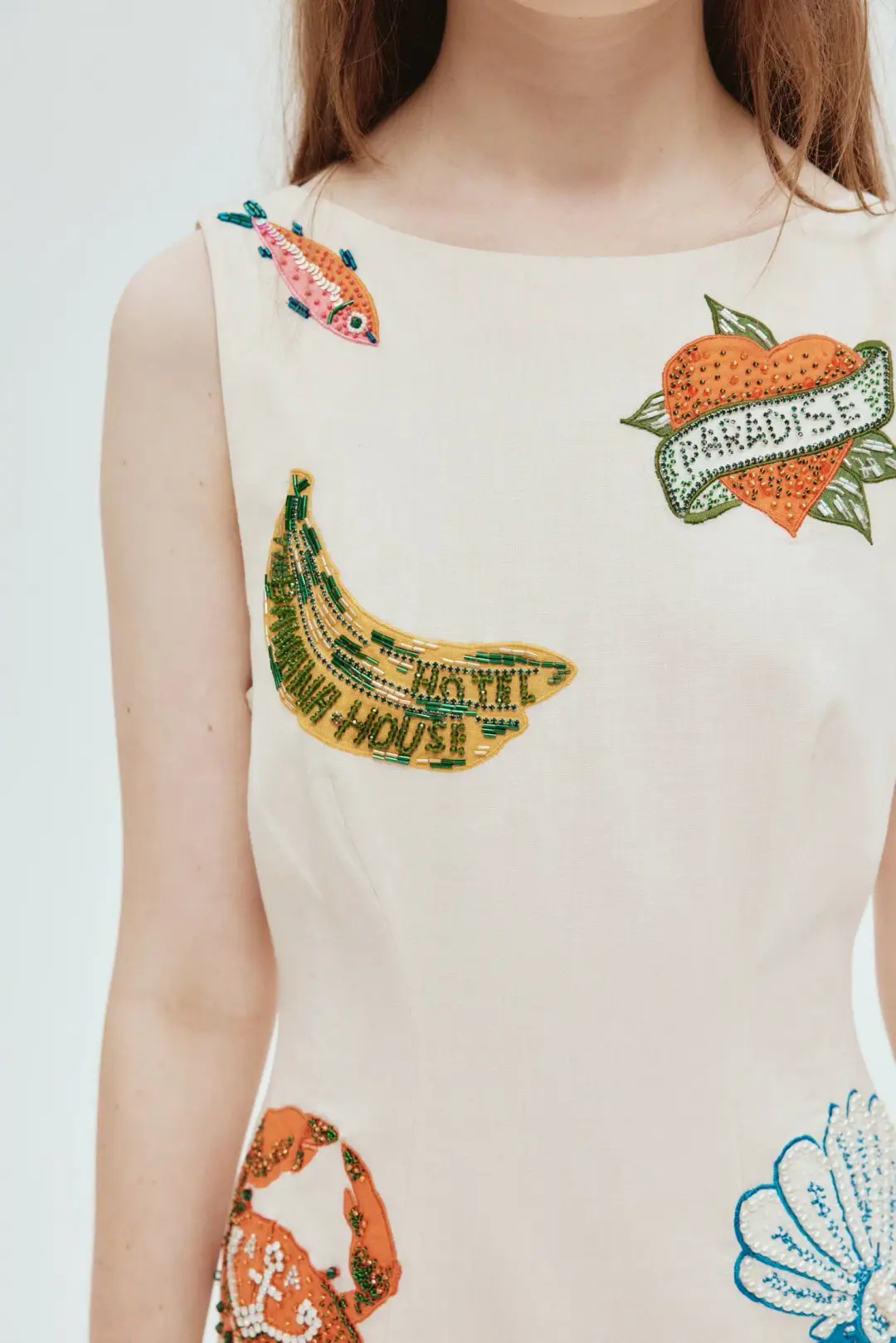 Alemais Clam Embroidered Gown Print Size 8  for rent on The Volte - main image