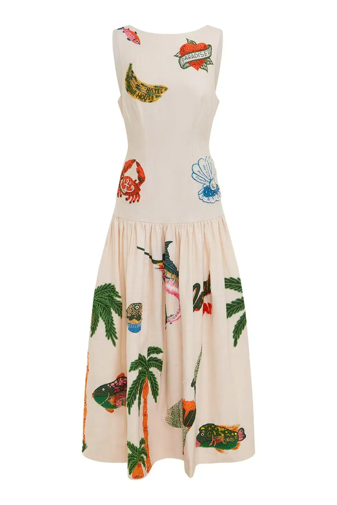 Alemais Clam Embroidered Gown Print Size 8  - Image 7