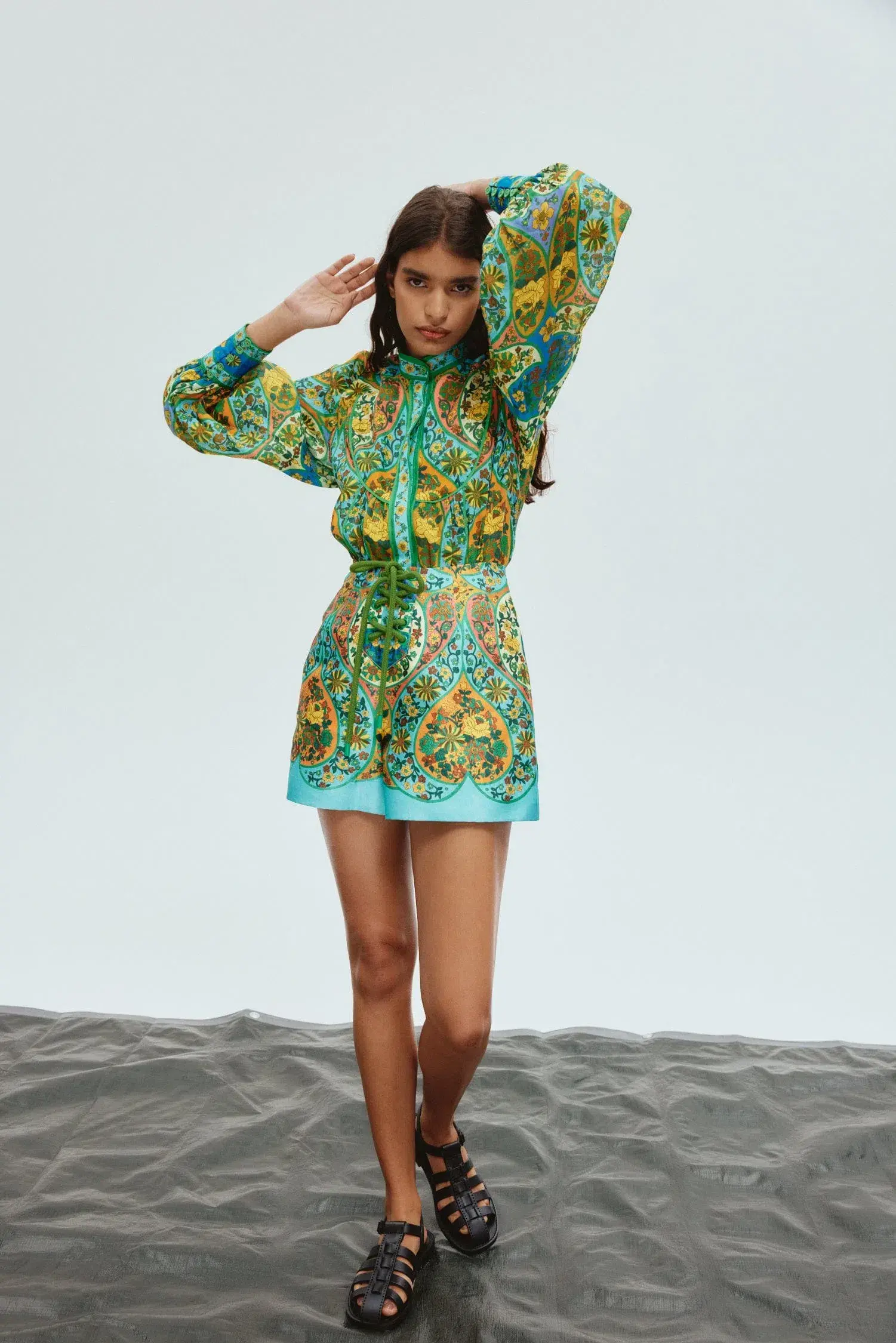 Alemais Sofie Blouse & Short Multi Floral Size AU 8  - Image 2