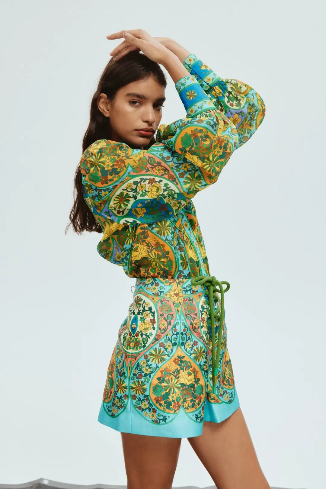 Alemais Sofie Blouse & Short Multi Floral Size AU 8  for rent on The Volte - main image