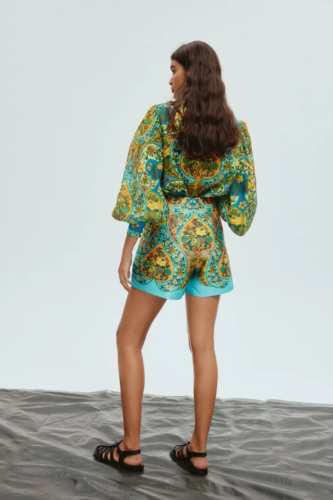 Alemais Sofie Blouse & Short Multi Floral Size AU 8  for rent on The Volte - main image