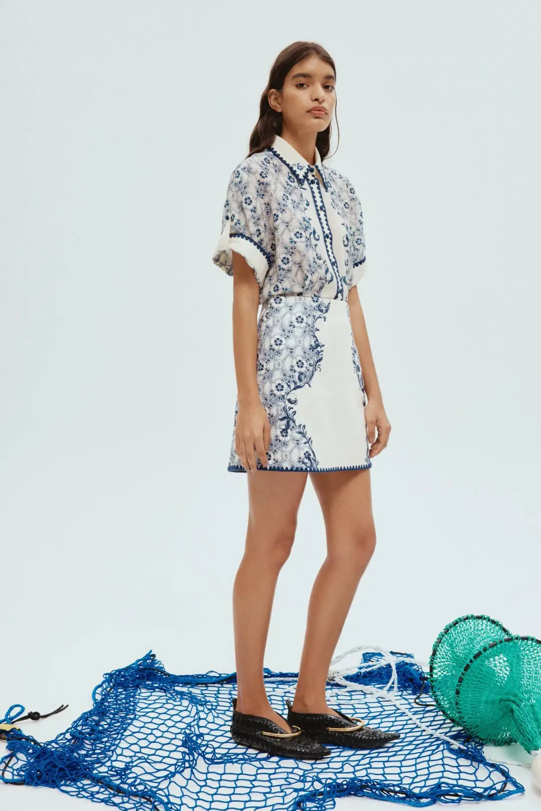 Alemais Airlie Shirt and Mini Skirt Floral Size 8  for rent on The Volte - main image