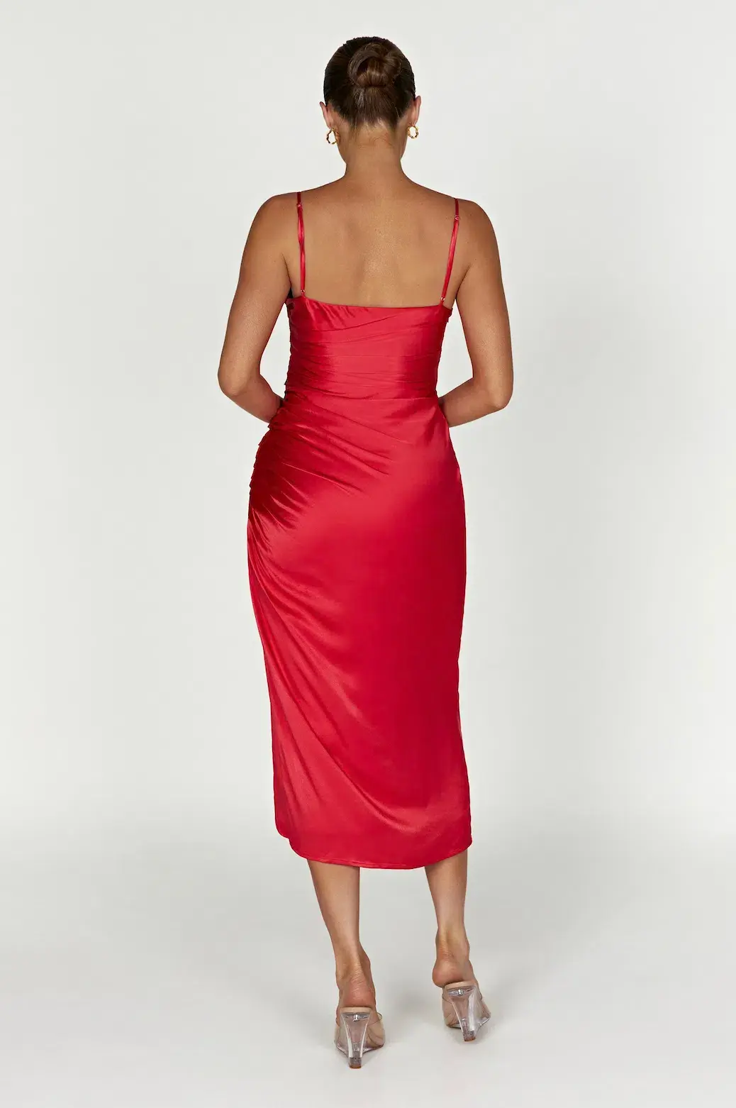 Meshki Claudette Midi Dress Red Size 8 for rent on The Volte - main image
