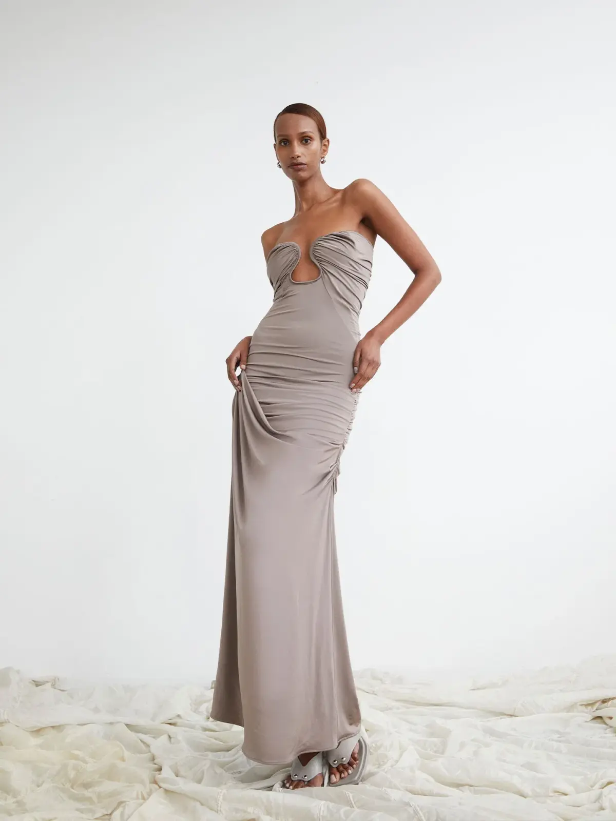 Paris Georgia Val Dress Concrete Size 6 - Image 1